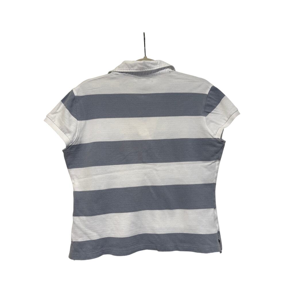 Burberry London XL Blue White Stripe Polo Shirt - Picture 9 of 9